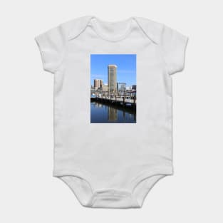 Baltimore's Inner Harbor and World Trade Center Baby Bodysuit